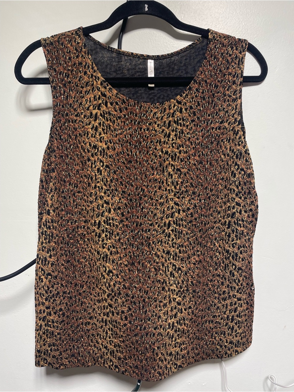 White Stag Brown and Black Animal-Print Sleeveless Camisole